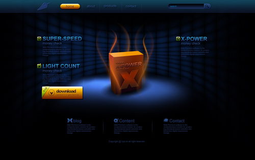 软件产品网页设计效果